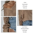 thumbnail image 5 of Pull Col en V, Pull Ajouré pour Femmes Manches Longues Pull Épaules Dénudées Conçu pour la Perfection, 5 of 5