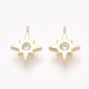 thumbnail image 1 of Brass Cubic Zirconia Charms Star Nickel Free Real 18K Gold Plated Clear 9x7x1.5mm Hole: 0.8mm, 1 of 2
