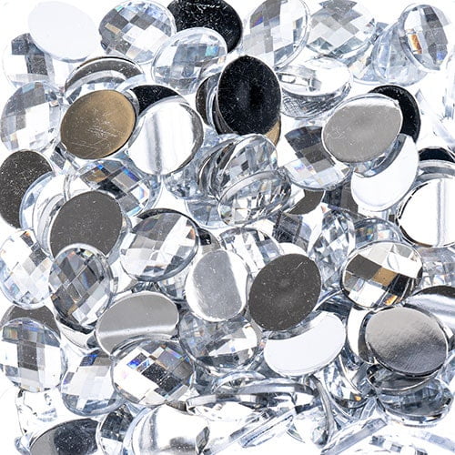 200pcs John Bead 8x10mm Crystal Acrylic Plastic Oval Flatback Rhinestones Jewels for Crafting Embellishments Gems