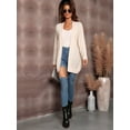 thumbnail image 5 of Womens Oversized Cardigan Sweaters Open Front Cable Knit Lantern Long Sleeve Chunky Outwear Coats Apricot L, 5 of 10