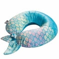 thumbnail image 3 of Bon Voyage Mermaid Tail Memory Foam Travel Neck Pillow, Light Green, 3 of 4