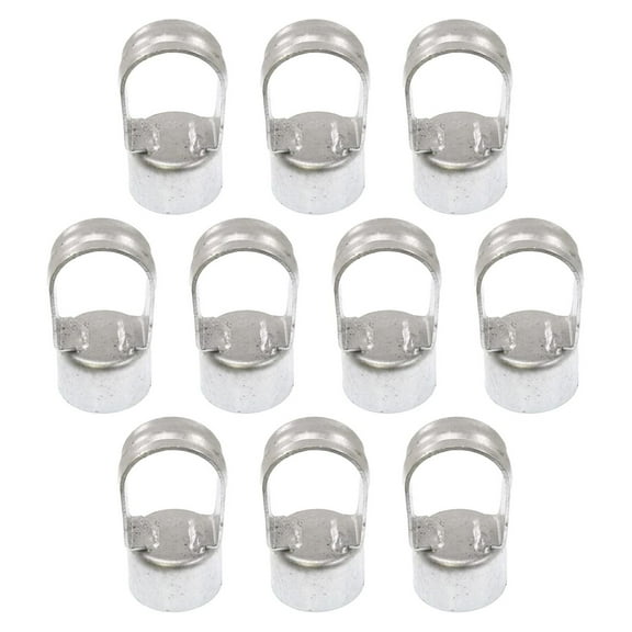 Chain Fence Loop - Eye Top Rail - 1 5/8" x 1 5/8" - Pack of 10 - Galvanized Steel Fence Hardware - Chain Link Fence Top Rail Connectors