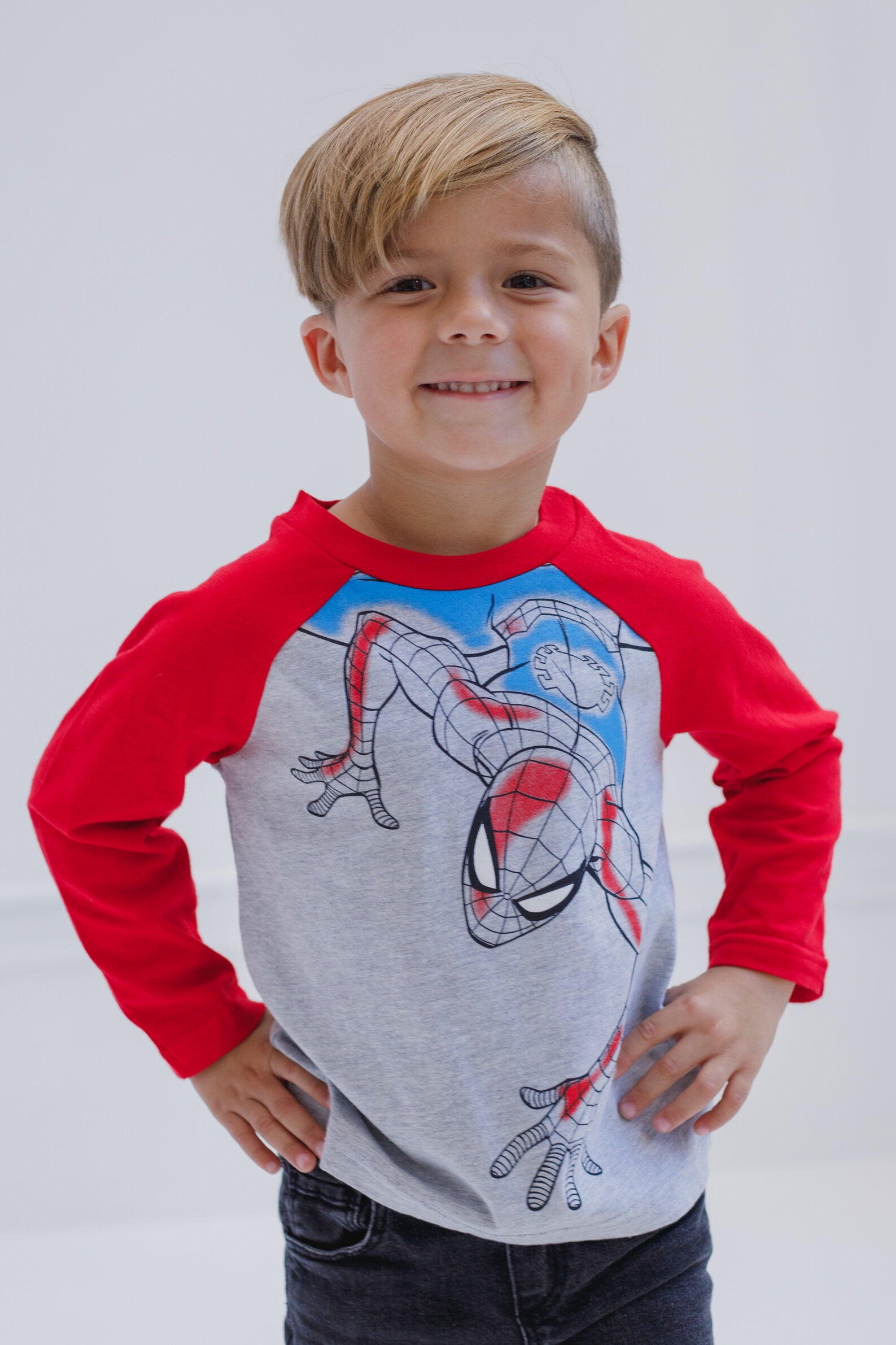 Marvel Spider-Man Toddler Boys 2 Pack Long Sleeve T-Shirts Toddler to Big Kid