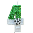 thumbnail image 5 of Football Candles Number 0-9 Green Sparkles Birthday Creatives Soccer Candle for Boy Party Cake Top Decoration, 5 of 5