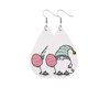 thumbnail image 2 of Pendientes para mujer, regalos para mujer, joyería conmemorativa navideña, regalo, pendientes de conejo de Pascua con capucha, pendientes de moda, 2 of 2
