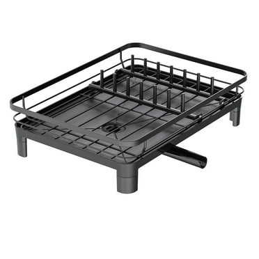 Sakugi Dish Drying Rack – Compact Stainless Steel Dish Drainer, Black