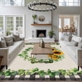 thumbnail image 4 of Spring Eucalyptus Sunflower Area Rug 6x9 Washable Rug Non Slip Farmhouse Birds Rustic Burlap Large Area Rug Soft Stainresistant Indoor Floor Carpet for Living Room Bedroom Home Office Dining Room, 4 of 8
