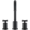 thumbnail image 2 of Ancona Ava Widespread Double Cross Handle Bathroom Faucet in Matte Black, 2 of 6