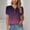 Hot Pink, variant on Fesfesfes Women's Trendy T-Shirt Summer Gradient Ramp Short Puff Sleeves V-Neck Tops Buttons Fashion Outdoor Pullover Blouses(Blue,XL)