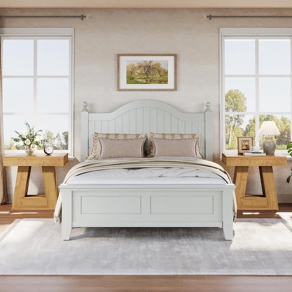 Tribesigns 2-Tier Modern Nightstand Set of 2, Wooden Bedside Table with Sturdy Base, Small Night Table for Living Room Bedroom (2)