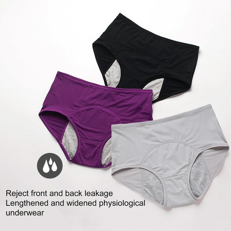 Women Period Leakproof Briefs, Breathable Menstrual Underwear Mid