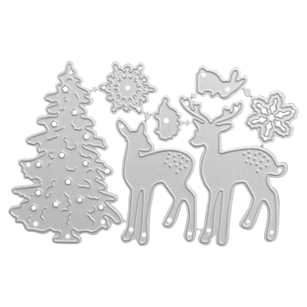 Metal Cutting Dies Christmas Elk and tree Paper Card Scrapbooking Embossing