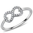 thumbnail image 1 of Bague pour Femmes en Acier Inoxydable Poli avec AAA Grade CZ en Clair - Taille 6, 1 of 1