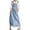 Light Blue, variant on Women's Blue Distressed Denim Overall Dress Vintage A-Line Pinafore with Adjustable Straps