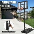 thumbnail image 4 of Outdoor Basketball Hoop – Adjustable Height 4.43 to 10ft, Portable Basketball Goal for Adults, Enlarged Base with PC Backboard, Ideal for Backyard, Driveway, and Indoor Use, Family Friendly, 4 of 7