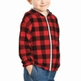 thumbnail image 2 of Kids Zip Up Hoodie for Boys Girls Toddler - black red buffalo plaid Checkered Lightweight Long Sleeve 4T Boys Girl Clothes, Sun Protection Windproof Jackets Hoodie Sweatshirt, 2 of 7