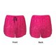 thumbnail image 3 of Balery Rose Red Glitter Pantalones cortos deportivos para mujer con forro y dos bolsillos, elásticos, para entrenamiento, gimnasio, yoga-XX-Large, 3 of 7