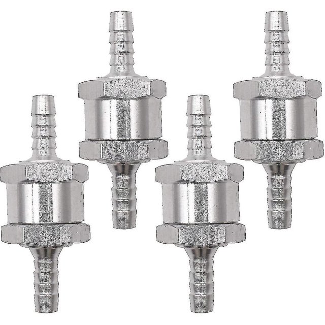 Válvula de retención de aluminio, válvula de retención plateada de 4 piezas con válvula de retención de aleación de aluminio con flecha antirretorno (6