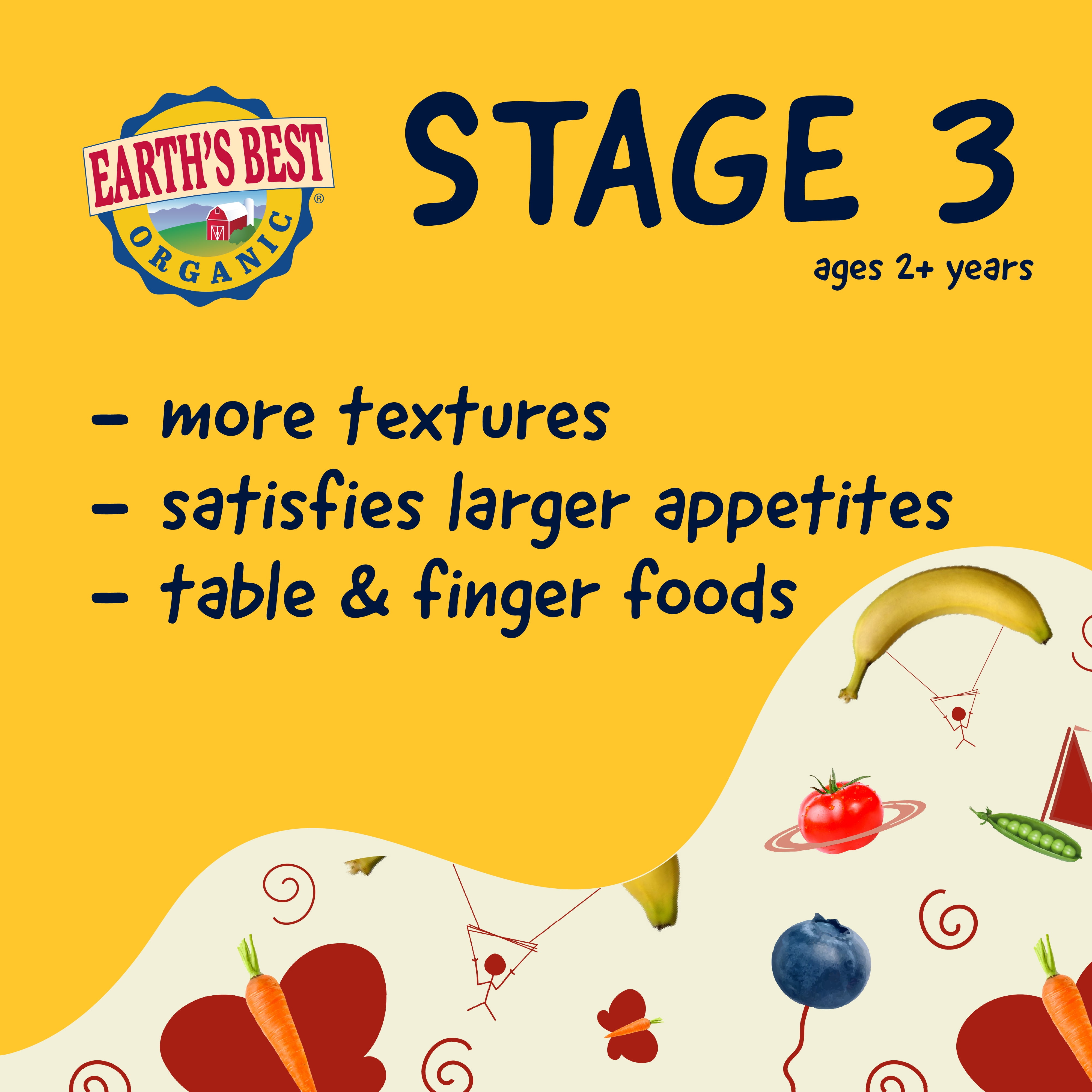 (12 pack) Earth's Best Organic Stage 3 Baby Food, Chicken Casserole with Vegetables & Grain, 4.5 oz Pouch