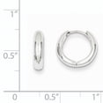 thumbnail image 2 of 14k White Gold Hinged Hoop Earrings 14k White Gold Earrings, 2 of 2