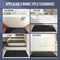 thumbnail image 3 of Onekawa Bathroom Rug 32" x 20", Absorbent Non Slip Floor Mat, Thick Washable Bath Mat for Bathroom, Kitchen and Entryway, Black, 3 of 9