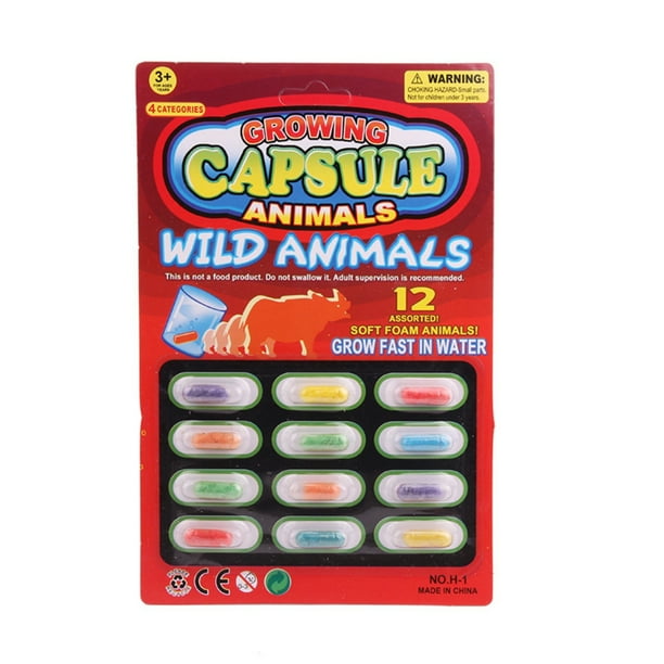 Magic Grow Capsules (1 Packs 12 Capsules) Best Growing Animals Dinosaurs Capsules Bath Toys for