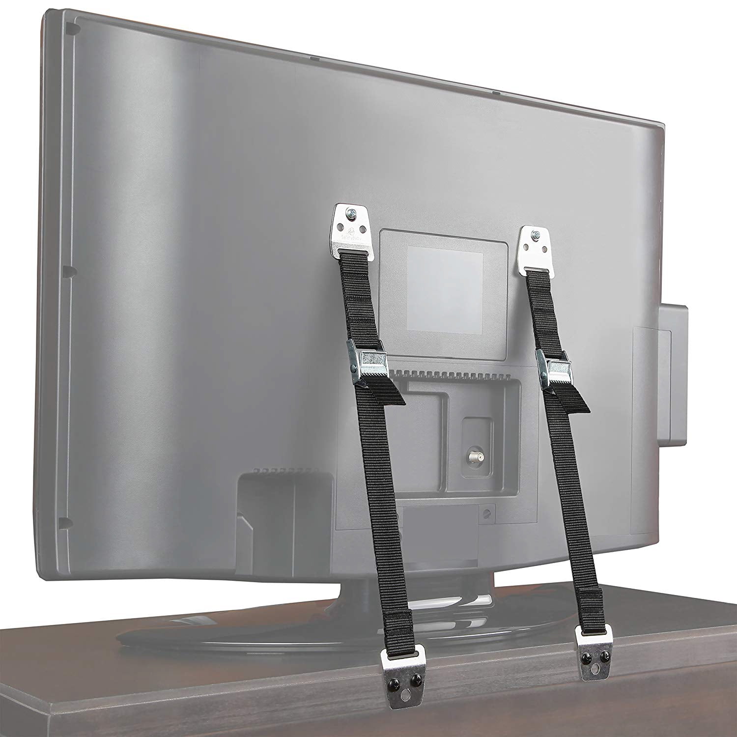 Flat Screen TV Safety Strap Secures Flat Screen TV Toppling From Earthquake 