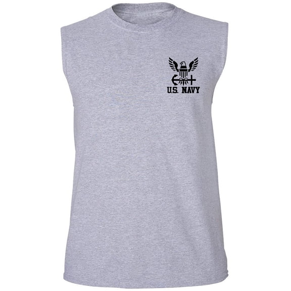 U.S. Navy Anchor Left Chest Adult Sleeveless Tee