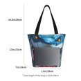 thumbnail image 3 of Salouo Cartoon Cute Shark for Shoppers Tote for Women Foldable Handbags with Big Capacity Casual One-Shoulder Shopping Bag Hobo Bags Fit for Office/Shopping/Park, 3 of 6