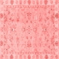 thumbnail image 1 of Ahgly Company Machine Washable Indoor Square Oriental Red Traditional Area Rugs, 7' Square, 1 of 4