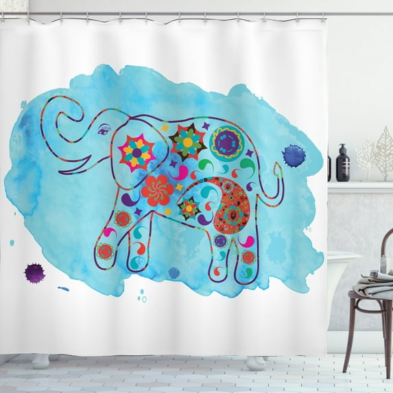 Ambesonne East Shower Curtain, Thailand Paisley, 69"Wx70"L, Multicolor