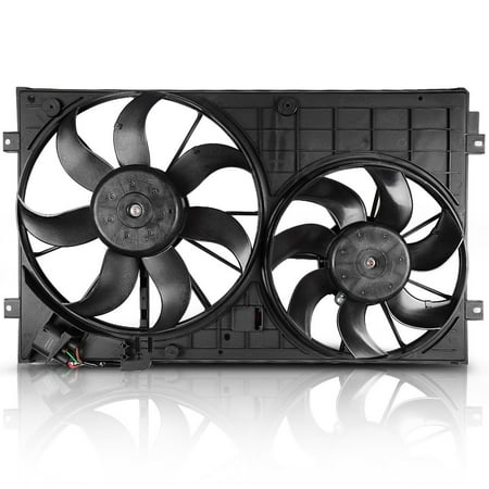 - 2.5L Radiator Cooling Dual Fan Assembly for Volkswagen Beetle Golf Jetta 12V