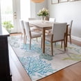 thumbnail image 6 of Addison Rugs Mayfield Washable Coastal Coral Aqua Rectangle Rug, 8' x 10', 6 of 6