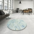 thumbnail image 4 of Ahgly Company Machine Washable Indoor Round Contemporary Gainsboro Gray Area Rugs, 3' Round, 4 of 7