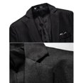thumbnail image 3 of Mens Casual Slim Suit Jacket, One Button Notched Lapel Business Blazer Jacket, 3 of 5