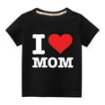 thumbnail image 1 of T-Shirt en Coton pour Enfants à Imprimé, Manches Courtes, Col Ras du Cou, Hauts Basiques pour Garçons et Filles Unisexes, 1 of 3