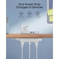 thumbnail image 2 of Anker Nano Power Strip, Desk Clamp with 1500J Surge Protector, 5ft Extension Cord, 70W Max Gaming Desk Accessories, 6 AC, 2 USB A, 2 USB C, Home Office Essentials, Fit 0.6~1.8'' Tabletop Edge, 2 of 6