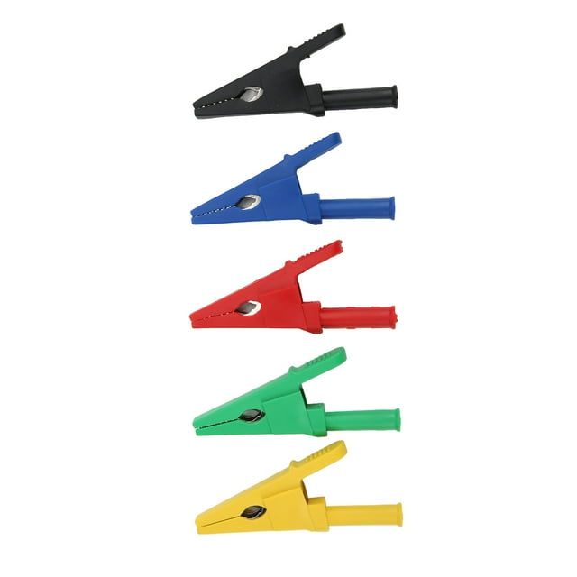 Clips électriques de pince à test électrique, laiton PVC 20 mm OUVERT BONNE CONDUCTION ÉLECTRIQUE CLIPS DE TEST ELECTRIQU
