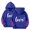 Purple, variant on CPNG Girls Hoodies Tops Love Heart Print Long Sleeve Hooded Sweatshirts with Front Pocket Kids Loose Fit Daily Pullover Sweatshirt