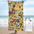 thumbnail image 1 of Toallas de playa de los Minions, toallas de baño absorbentes y ligeras de secado rápido, toalla de baño de microfibra ultra suave para viajes, playa, gimnasio, camping, yoga, picnics, piscina, 27,5 x, 1 of 8