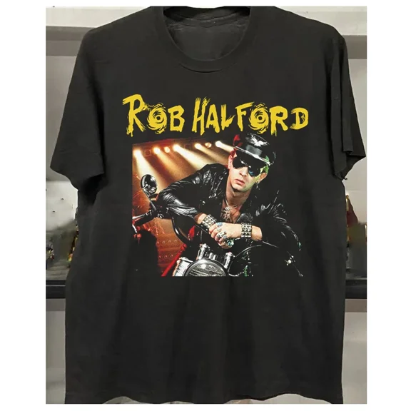 RARE Rob Halford Concert Rock Tour Short Sleeve Tee Cotton Men Women Shirt AL525