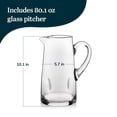 thumbnail image 2 of Libbey Impressions Large Glass Pitcher, 80 Oz, Clear, Tall Cocktail Pitcher, Modern Glass Pitchers with Handle for Lemonades, Iced Tea, Wine and More, 2 of 4