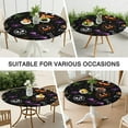 thumbnail image 7 of Vintage Halloween Tablecloth - Elastic Waterproof Fitted Cover with Black Cat Witch Design,52 inch Round Elastic Tablecloth, 7 of 7