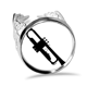 thumbnail image 1 of Cuerno vitalidad suena musica clasica Anillo de compromiso de boda de amor ajustable Unbranded M, 1 of 3