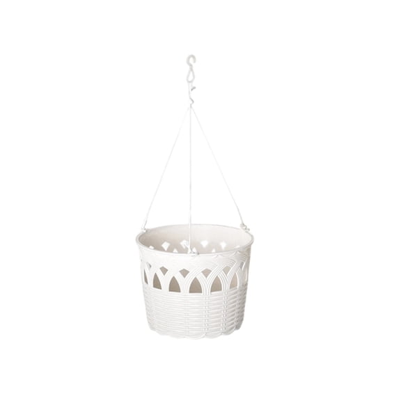 Specollect 1 Pcs Small Wall Hanging Planter Basket for Indoor Outdoor Flowers, Hollow Hanging Pot with Drainage for Home Decor