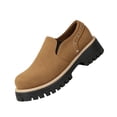 thumbnail image 3 of IEMIEMIEM Women's Platform Loafers with Lug Sole Chunky Heels Penny Loafer Non Slip Comfortable Slip On Business Office Casual Walking Dress Shoes 7.5 Wide Brown, 3 of 7