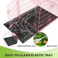 thumbnail image 5 of YRLLENSDAN 42 inch XL Dog Crate Large Dog Crate for Large Dog Foldable Dog Crate with Divider Metal Dog Crate XL Large Dog Kennel Indoor Large Dog Cage,Pink, 5 of 7