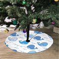 thumbnail image 2 of FMSHPON Whale Cartoons Xmas Christmas Tree Skirt Stand Mat for Holiday Party Decoration Indoor Outdoor 36 inches, 2 of 3