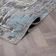 thumbnail image 5 of World Rug Gallery Distressed Abstract Stain Resistant Soft Area Rug - Blue 2'x7', 5 of 8