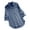 Dark Blue, variant on Plaid Shirts for Women Turtleneck Long Sleeve Button down Shirts with Pockets Fall Lightweight Tops